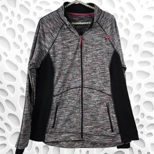 Black and Multicolor Zip-Up Jacket By Tangerine